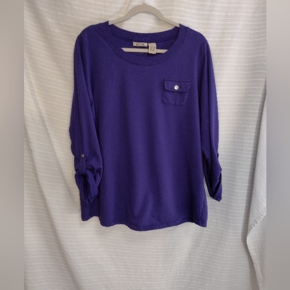 Fresh purple lightweight knit 1X - Picture 1 of 5